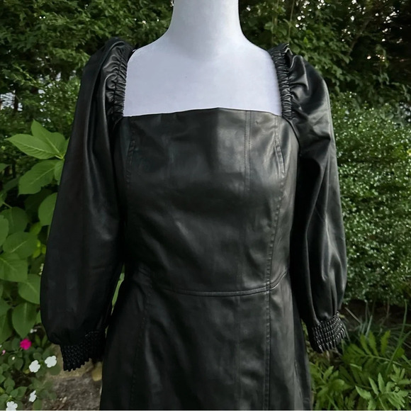 7 For All Mankind Faux Leather Mini Dress Medium - Picture 3 of 9